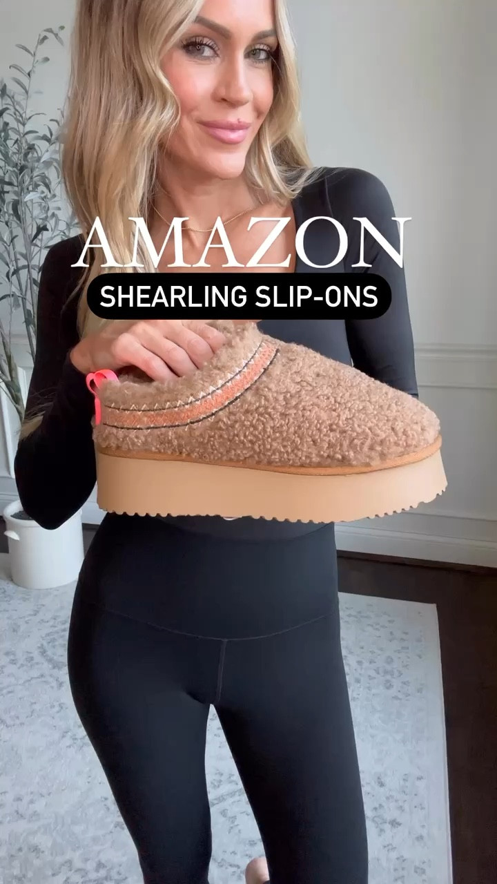 Amazon shearling platform slip-ons - also available in a gorgeous cream color!

Perfect to pair with cozy socks, high waisted leggings and an oversized cardigan for a casual fall / winter outfit idea!



#LTKFindsUnder50 #LTKShoeCrush #LTKStyleTip