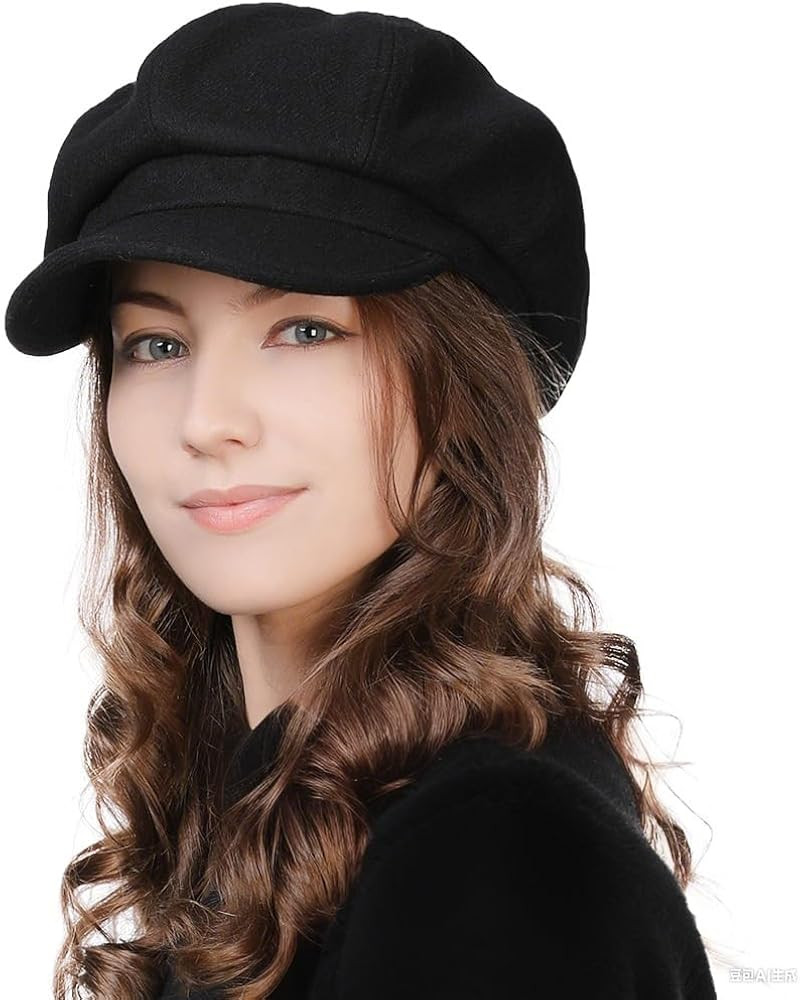 Comhats Wool Fashion Newsboy Hats for Women Winter Warm Pageboy Cabbie Cap Beret | Amazon (US)