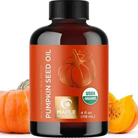 USDA Organic Pumpkin Seed Oil - 100% Pure Pumpkin Seed Oil for Hair Growth Dry Skin and Anti Aging Face Oil - Organic Hair Oil for Dry Damaged Hair and Growth - Virgin Cold Pressed & Unrefined (4oz) | Walmart (US)