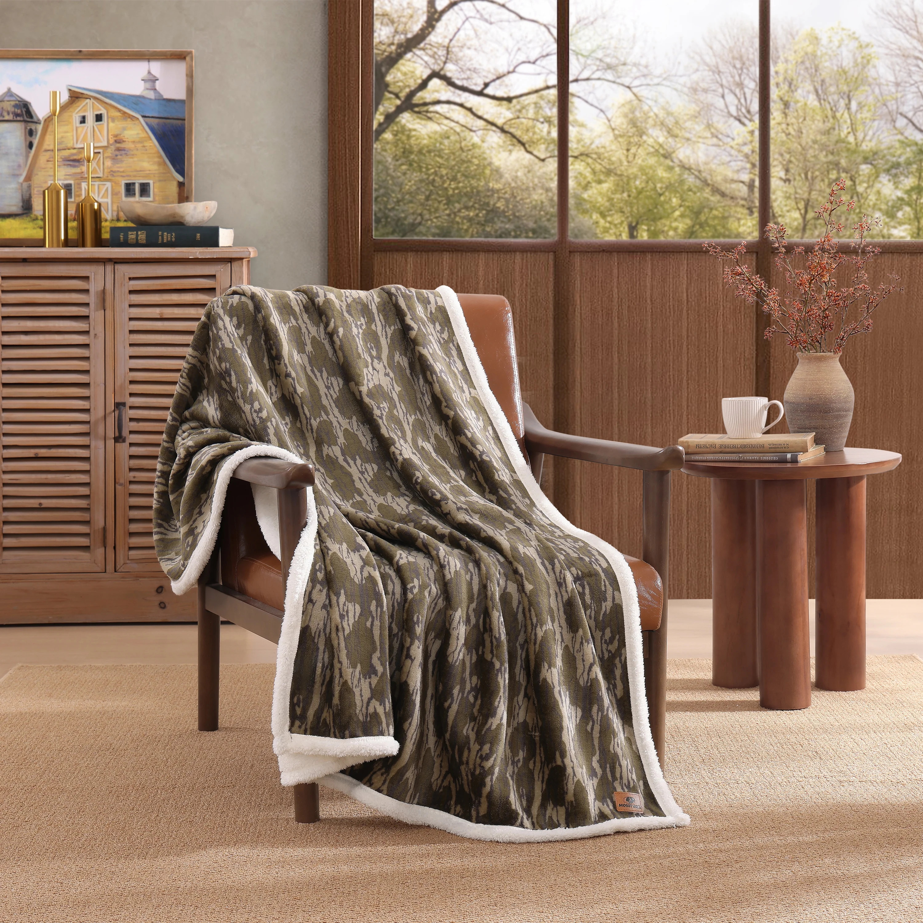Mossy Oak Sherpa Throw Blanket, 50"x60”, Bottomland | Walmart (US)