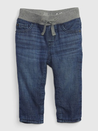 Baby Lined Knit-Denim Straight Jeans | Gap (US)
