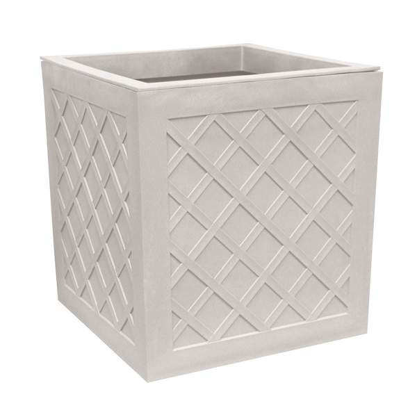 Citadel Eggshell Outdoor Planter, Large, White, Plastic, sold by At Home | At Home