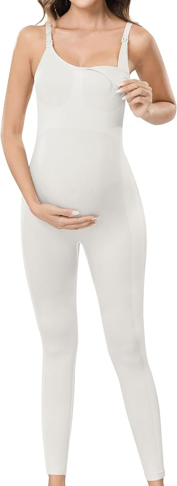 LOVE 3000 Maternity Rompers for Pregnant Women - One Piece Overalls Jumpsuit Legging for Yoga Run... | Amazon (US)