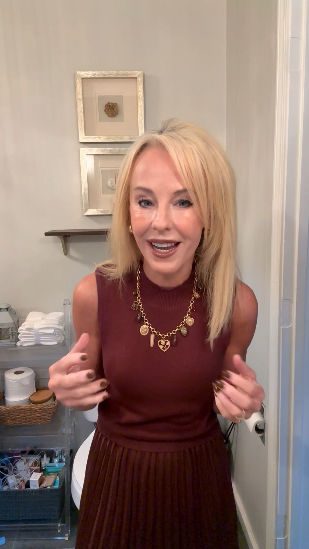 This charm necklace is on major sale rn. Hurry! #charmnecklace #falloutfit #fashionover50 

#LTKOver40 #LTKFindsUnder50 #LTKSaleAlert