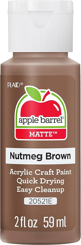 Apple Barrel Acrylic Paint in Assorted Colors (2 Ounce), 20521E Nutmeg Brown | Amazon (US)