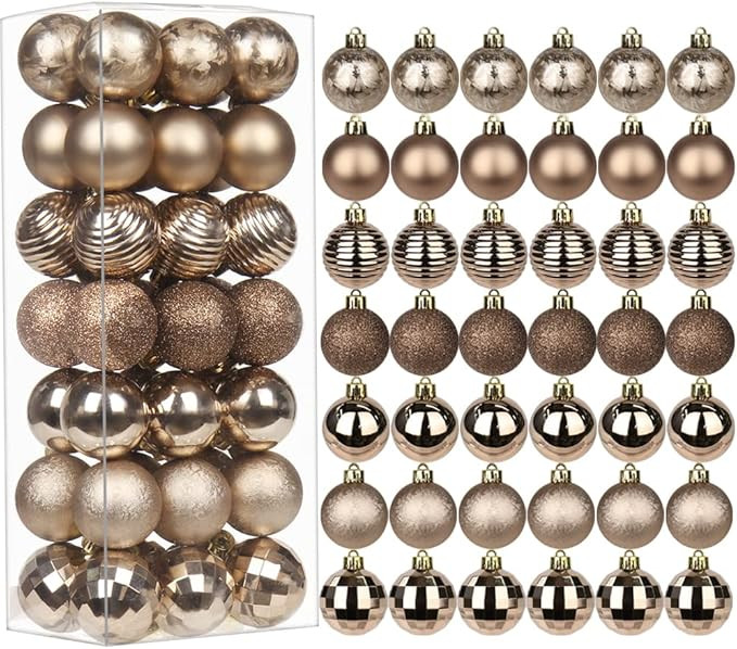Amazon.com: 1.57" Christmas Ball Ornaments 42 Pcs Christmas Tree Decorations Shatterproof Hanging... | Amazon (US)