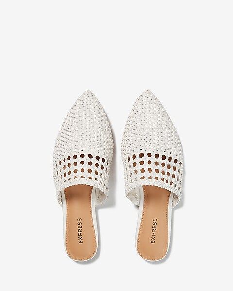 Woven Pointed Toe Mules | Express