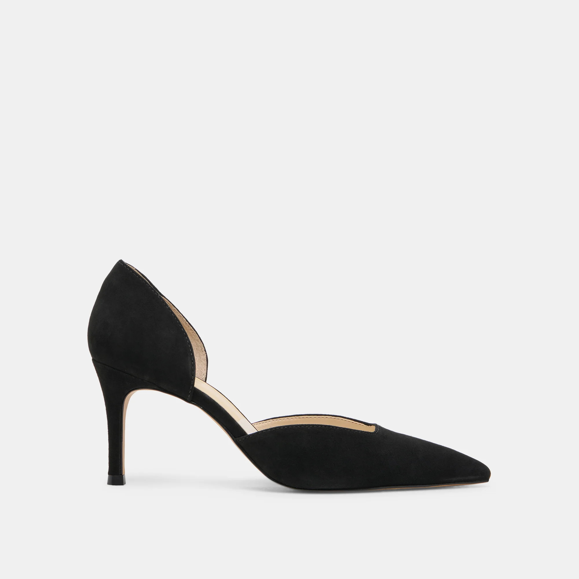 Eloy Heels Onyx Suede | DolceVita.com