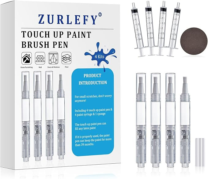 4 Count Touch Up Paint Brush Pen for Painting Walls, House Paint Drywall Repair Brushes kit for W... | Amazon (US)