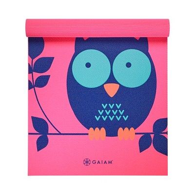 Gaiam Kids&#39; Yoga Mat - Pink Owl (4mm) | Target
