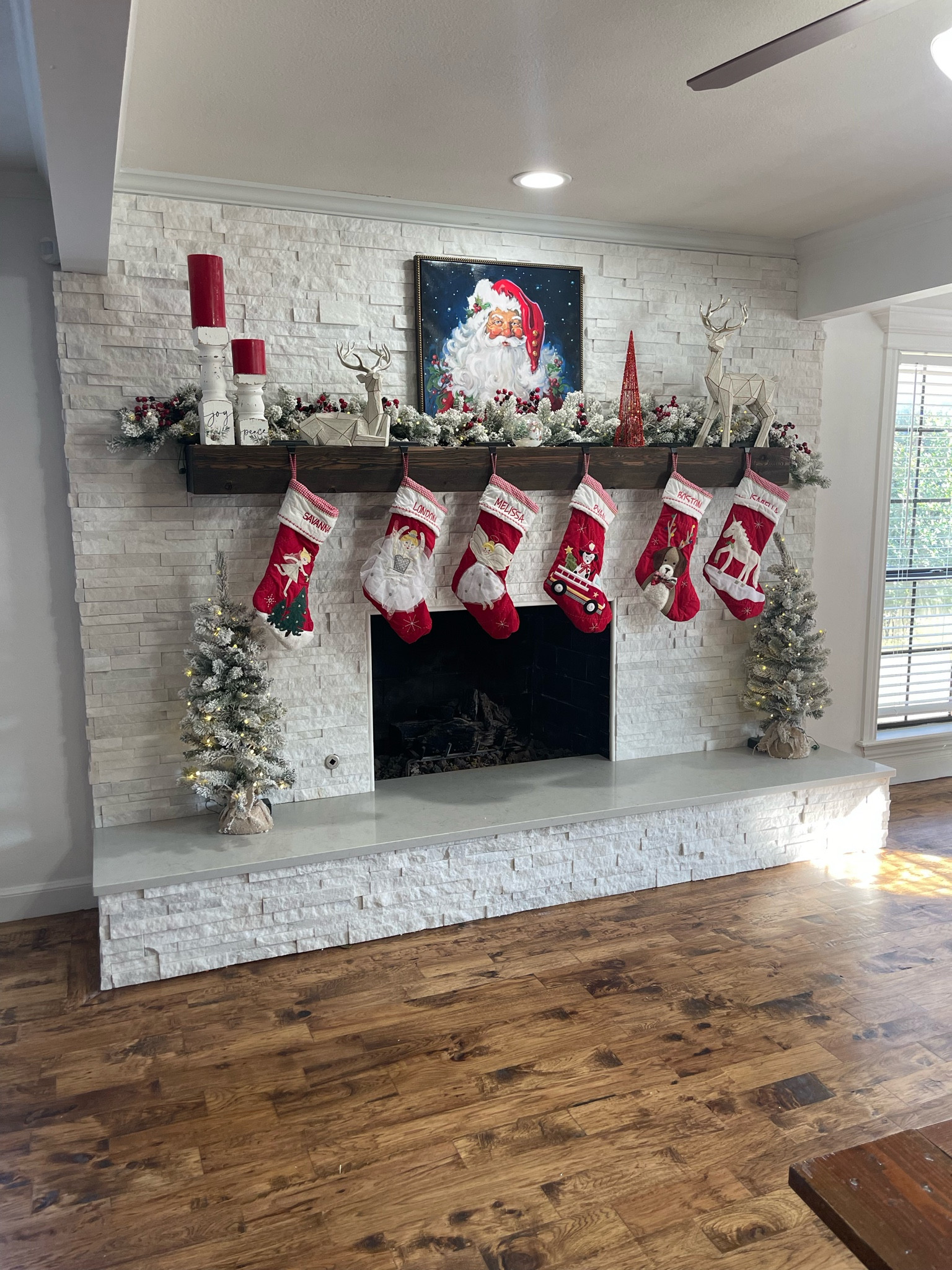 My Christmas mantel decor this year!🎅🏼🤍 Love how this turned out.  

Christmas decor. Christmas mantle decor ideas. Christmas home decor. Flocked garland. Stockings. Christmas tree. 



#LTKSeasonal #LTKhome #LTKHoliday