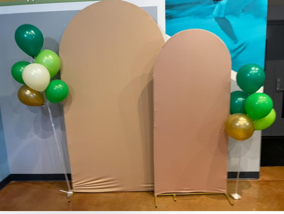 Gold Metal Arch Backdrop Stand 2 Set 7.2FT, 6FT Wedding Arch Stand Arched Door Frame for Birthday... | Amazon (US)
