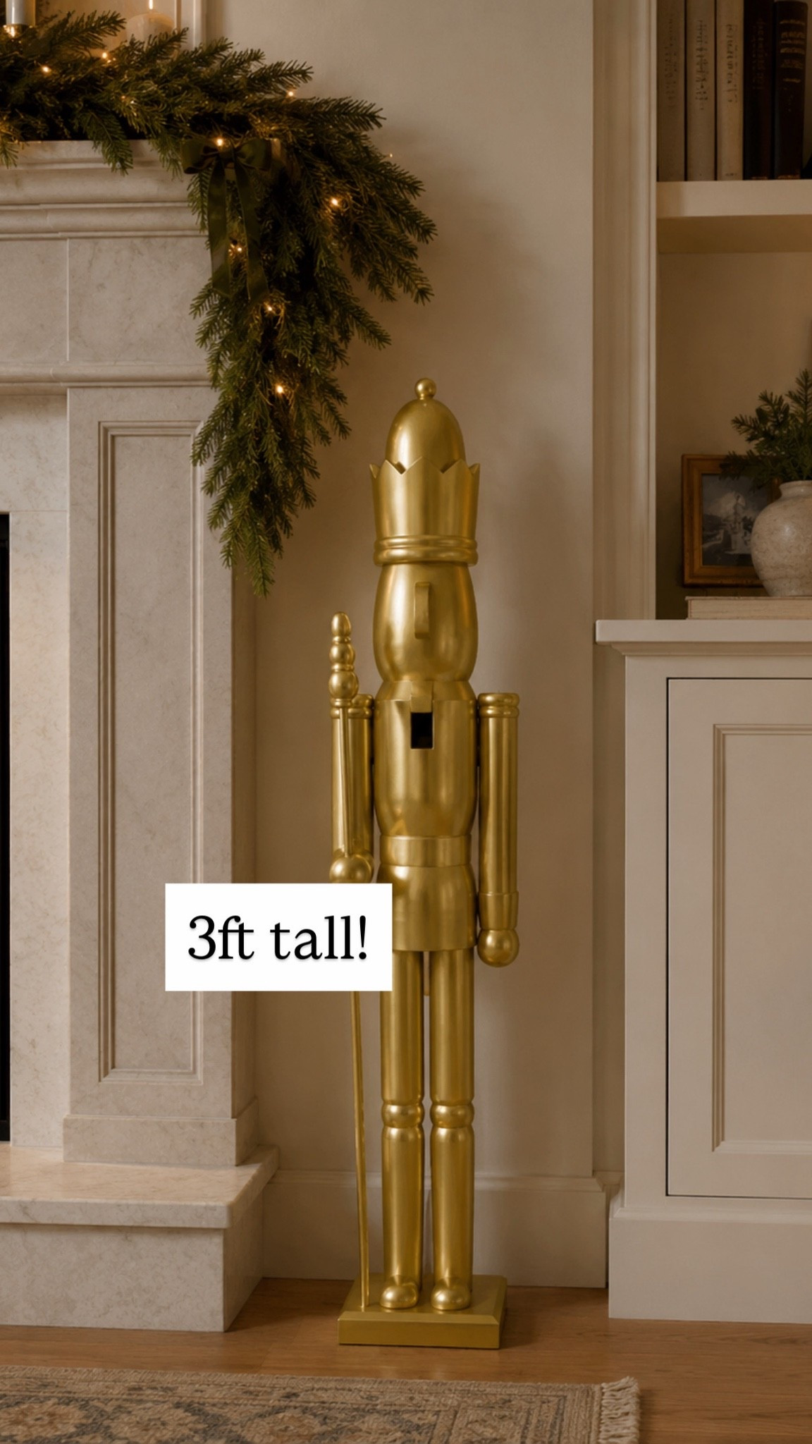 This 3-foot gold nutcracker is the statement piece your holiday decor needs ✨🎄

I love how it adds a little traditional Christmas charm while still feeling elegant and timeless. Perfect next to the fireplace, entryway, or even tucked into a cozy corner!

#LTKSaleAlert #LTKSeasonal #LTKHome