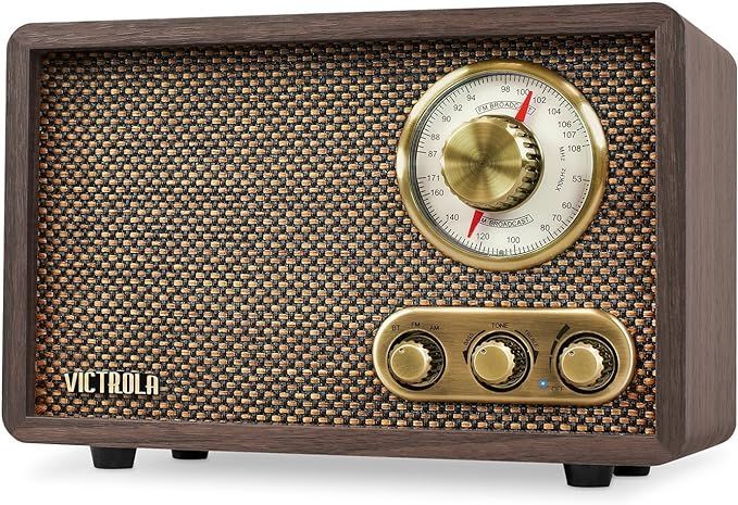 Victrola Retro Wood Bluetooth FM/AM Radio with Rotary Dial, Espresso | Amazon (US)