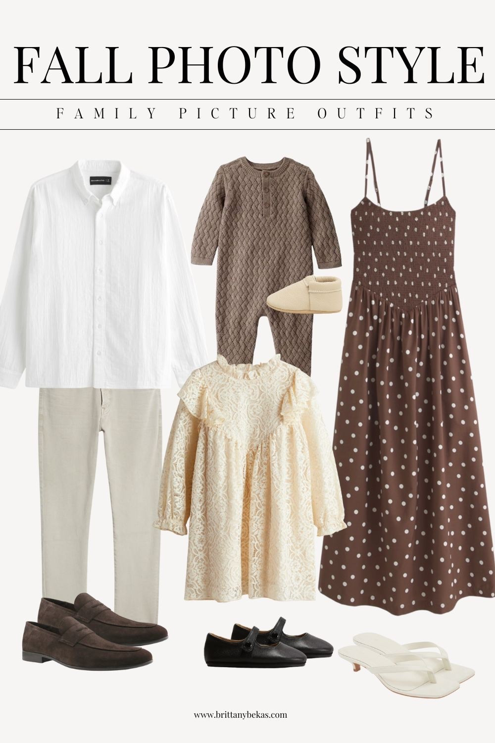 On trend fall family photo outfits. Pair this brown polka dot dress with neutrals and different textures for the perfectly styled family picture outfits. 

Kitten heels - lace dress - toddler girl dress - brown dress - family photo dress - Abercrombie - baby sweater romper 

#LTKFamily #LTKBaby #LTKStyleTip