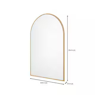 Home Decorators Collection Medium Arched Gold Classic Accent Mirror (35 in. H x 24 in. W) H5-MH-6... | The Home Depot