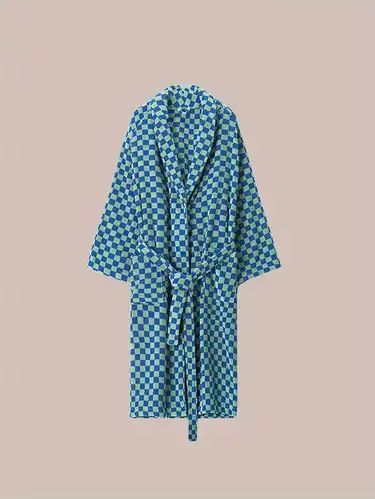 Men's Comfy Checkerboard Pattern Fleece Robe Home Pajamas - Temu | Temu Affiliate Program