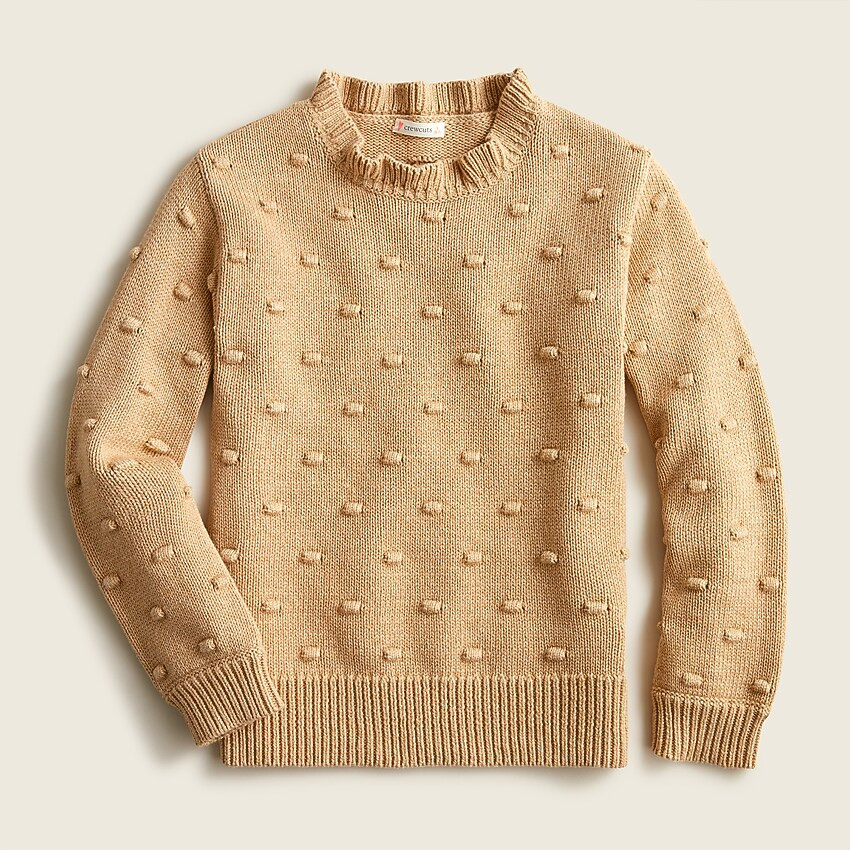 Girls' ruffleneck bobble sweater | J. Crew US