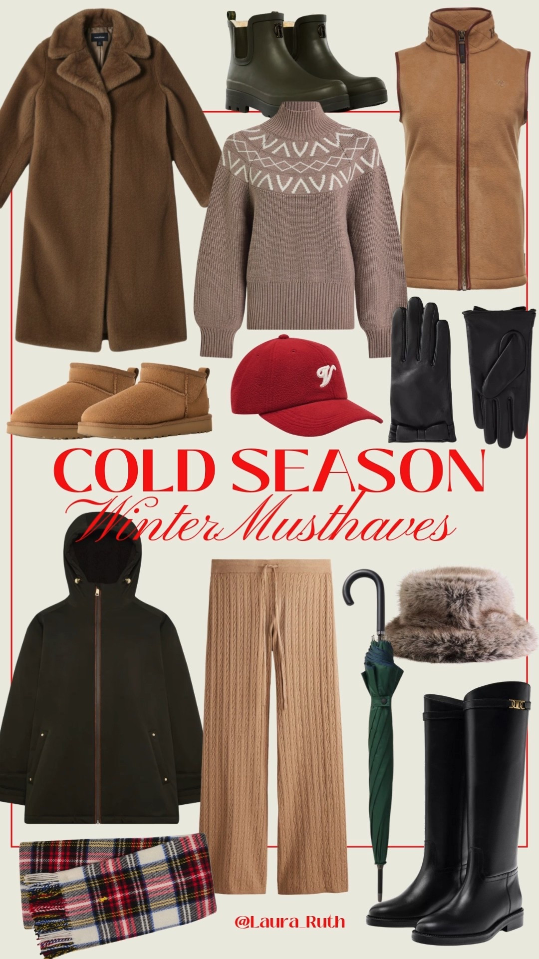 Cold season winter must-haves ❄️🧣🧥
From timeless outerwear and chic cold season coats to cosy knitted layers. A good fur coat, warm boots, and layered knits make getting dressed in winter feel effortless and pulled together. ✨ 

#LTKuk #LTKwinter #LTKstyletip