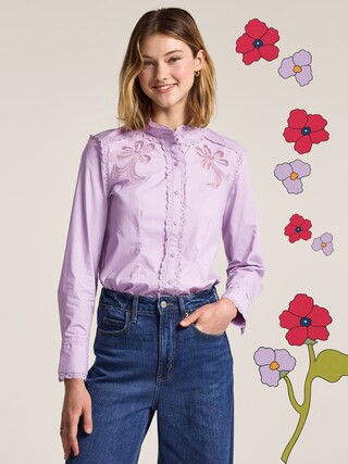 Old Navy x Anna Sui Button-Down Applique Top | Old Navy (US)