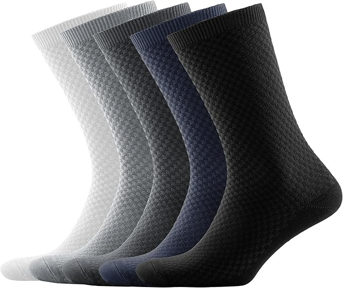 NUDUS UNDERWEAR Men’s Bamboo Rayon Ankle Quarter Dress Socks 5-Pair Gift Box, Premium Quality | Amazon (US)