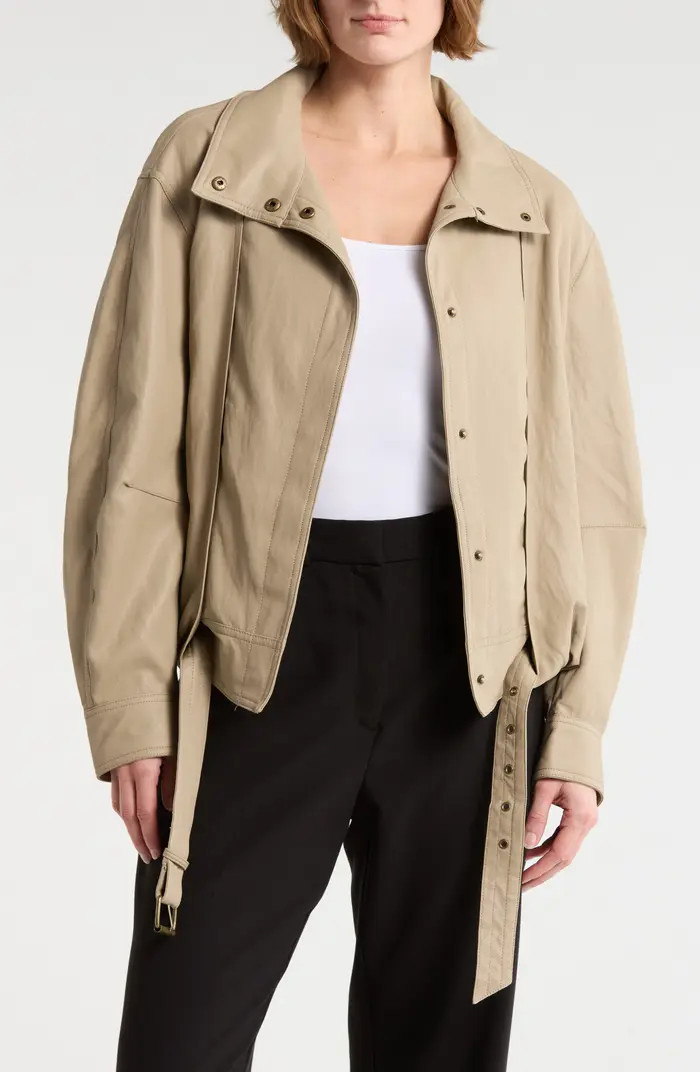 MAX STUDIO Faux Leather Bomber Jacket | Nordstromrack | Nordstrom Rack