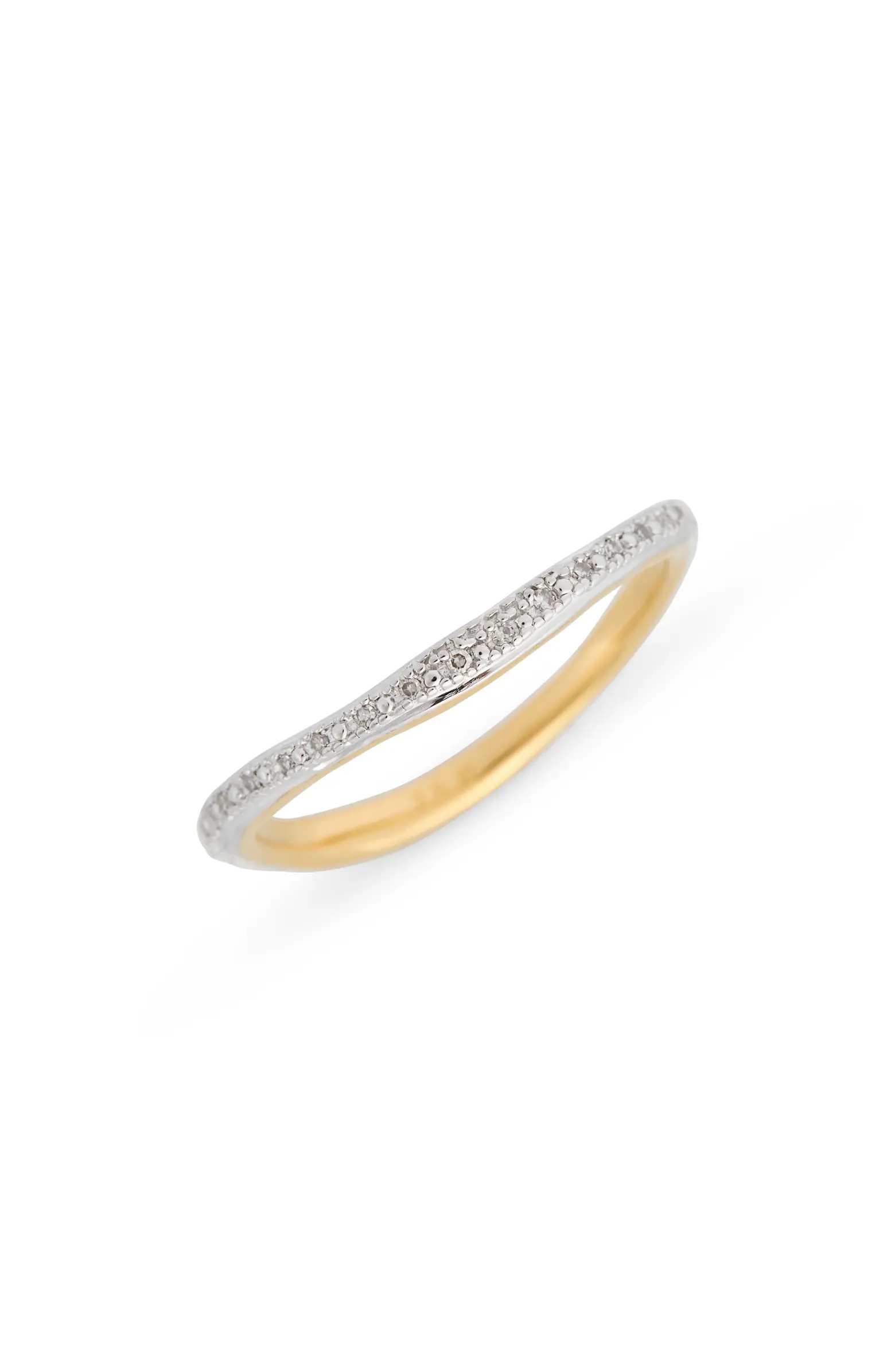 Monica Vinader Riva Wave Pavé Diamond Eternity Ring | Nordstromrack | Nordstrom Rack
