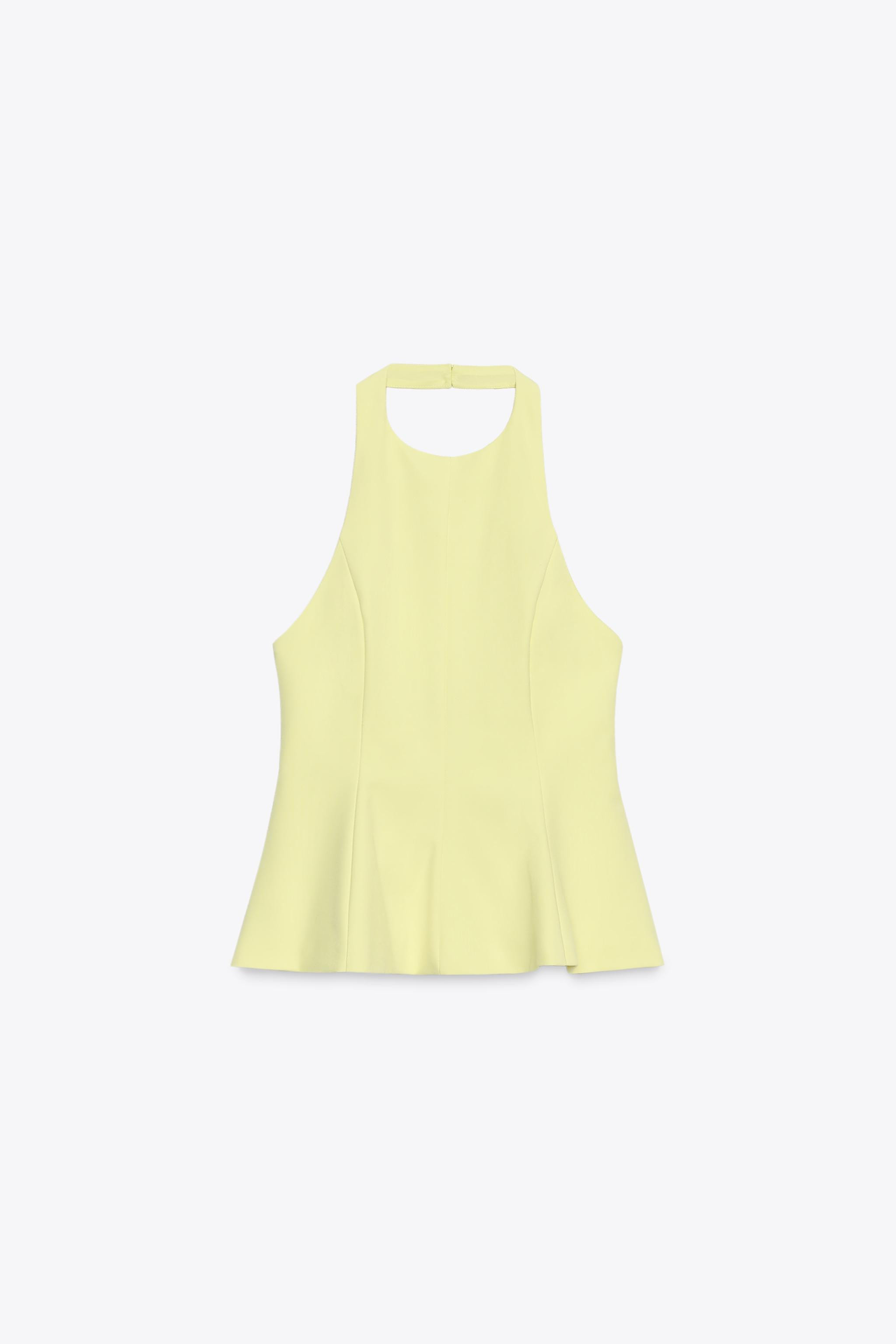 STRETCH PEPLUM TOP | Zara US