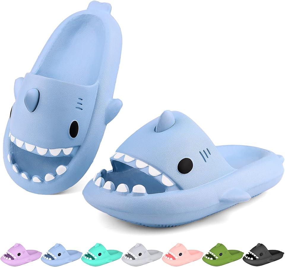 Kids Shark Cloud Slides | Boys Girls Slip On Sandals | Toddler Beach Slippers | Youth Fish Flip F... | Amazon (US)