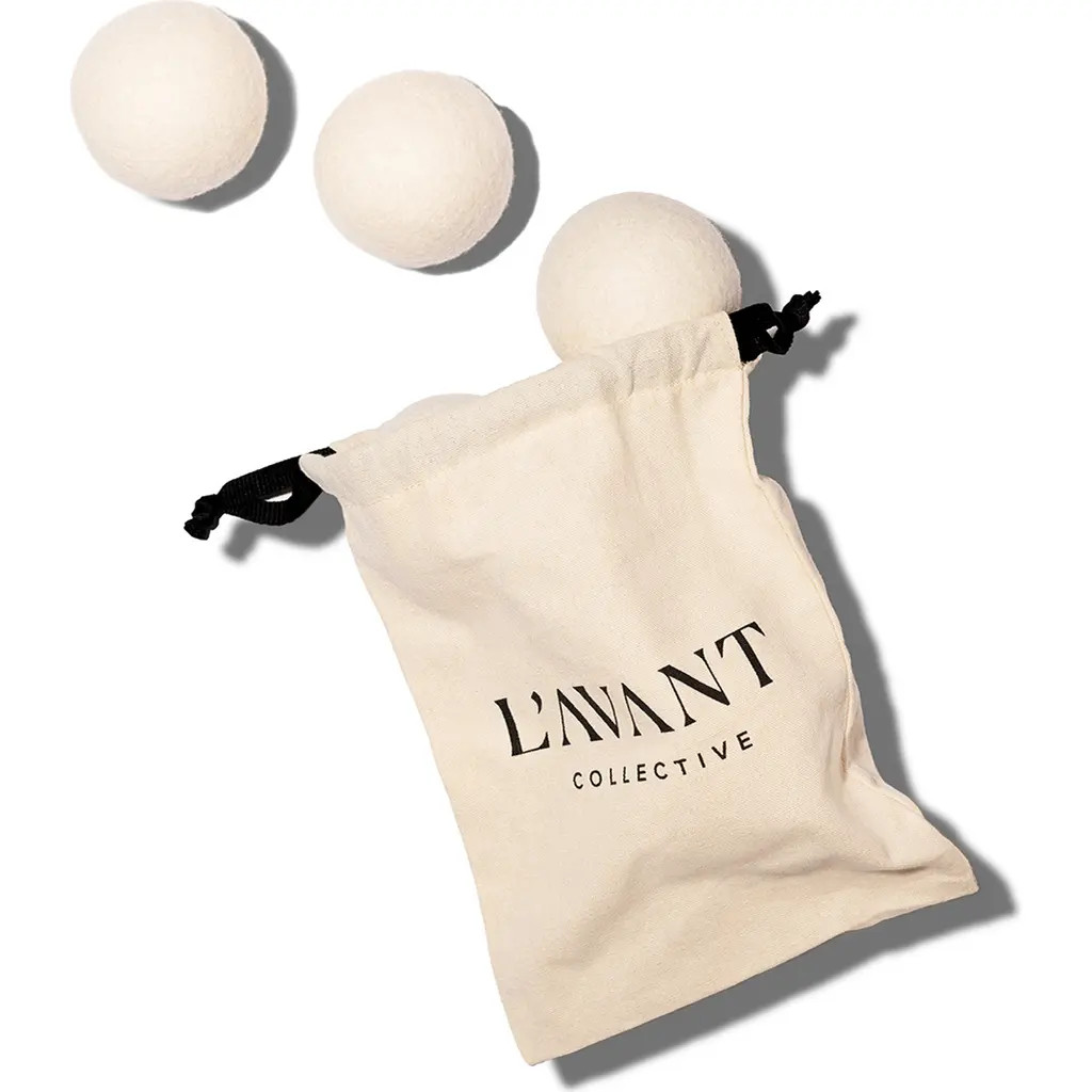 L'AVANT Collective Pack of 3 Wool Dryer Balls in Cream at Nordstrom | Nordstrom