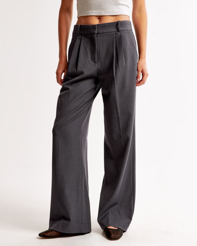 A&F Sloane Low Rise Tailored Wide Leg Pant | Abercrombie & Fitch (UK)