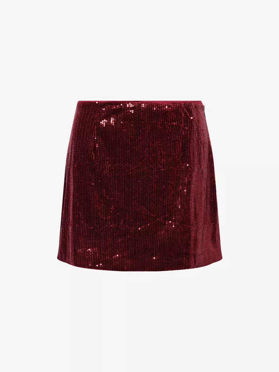 Astrid Sequin Woven Mini Skirt | Selfridges