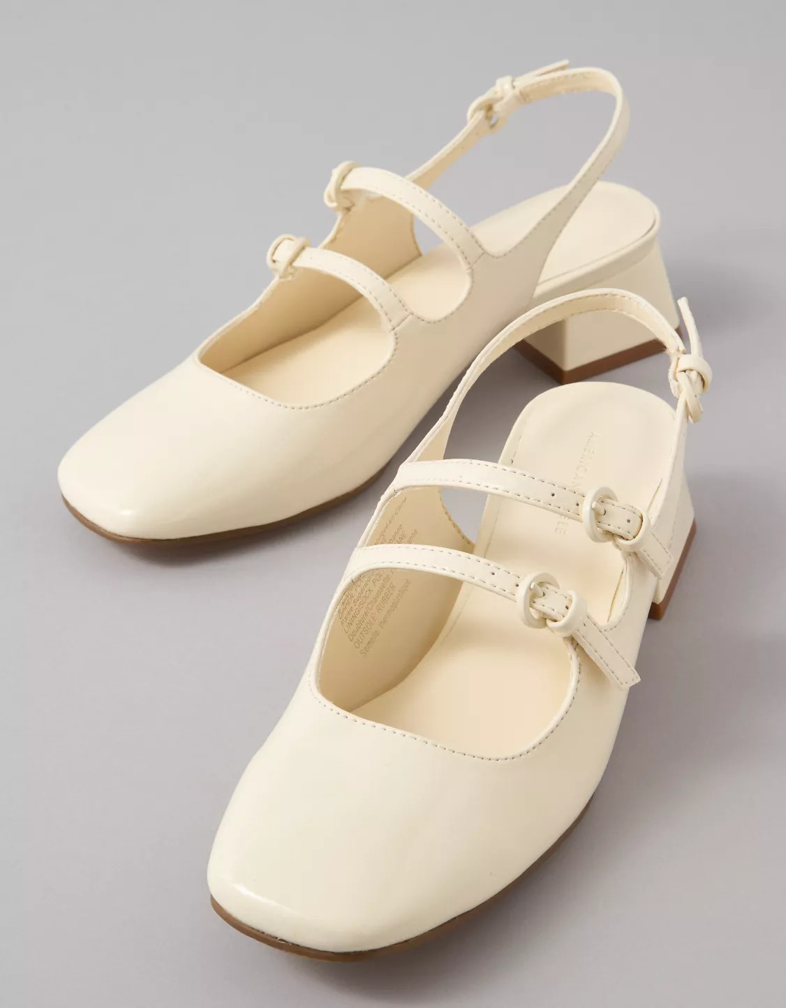 AE Vegan Patent Leather Mary Jane Sandals | American Eagle Outfitters (US & CA)