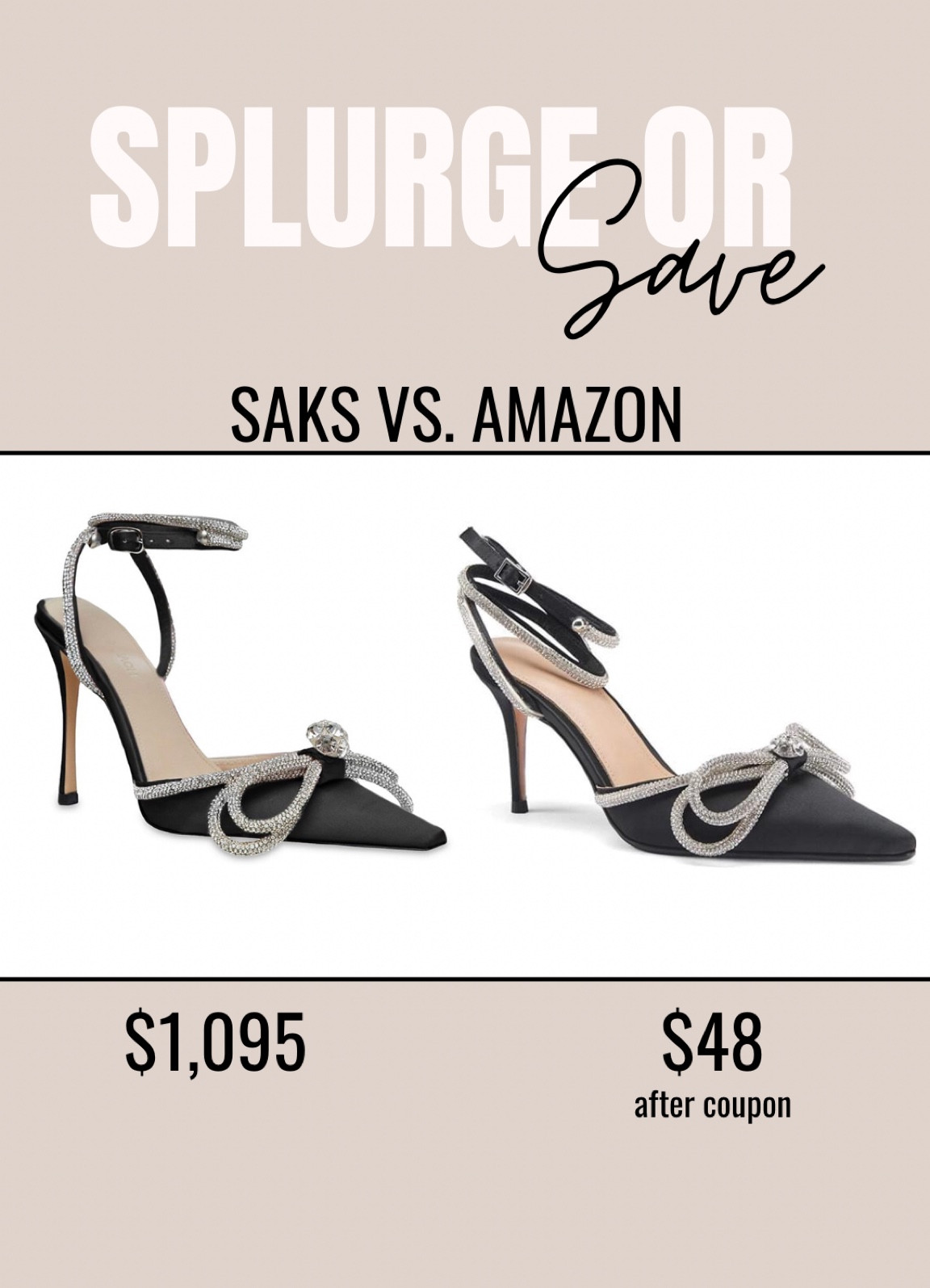 Amazon fashion, amazon deal, saks fifth avenue, designer heels, designer pumps, designer shoes, sparkly heels, sparkly stilettos, splurge or save, look for less, Mach & Mach, satin pumps, bow heels 

#LTKstyletip #LTKshoecrush
