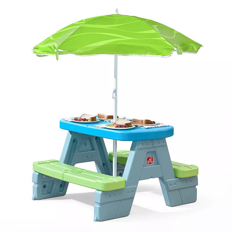 Step2 Sun & Shade Picnic Table & Umbrella Set, Gray | Kohl's