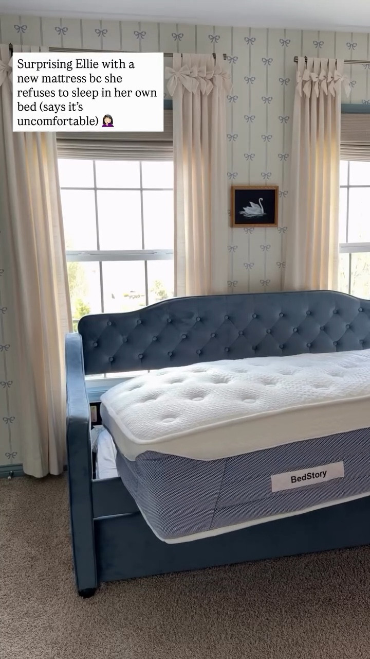 Surprising Ellie with a new mattress bc she refuses to sleep in her own bed (says it’s uncomfortable) 🤦🏻‍♀️ 

#LTKHome #LTKKids #LTKmomlife