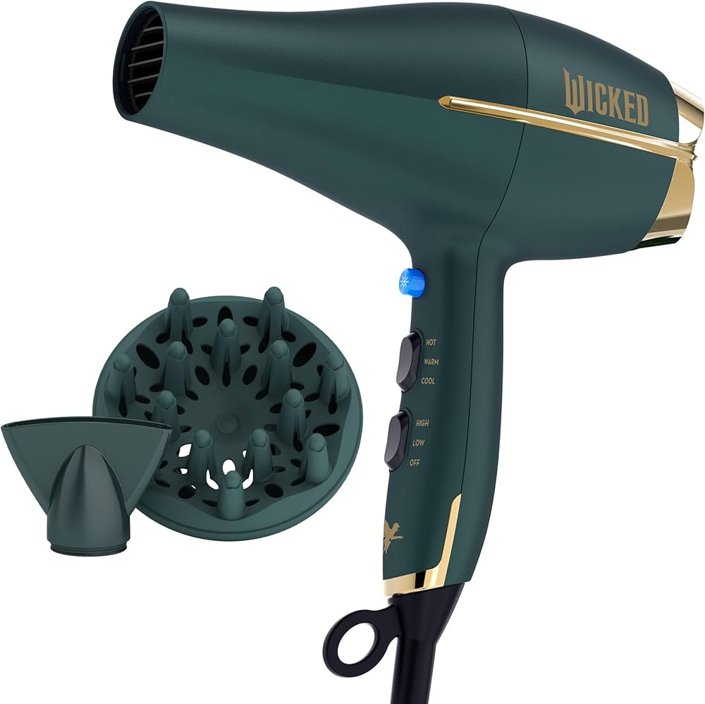 Wicked Elphaba Hair Dryer with Diffuser from Conair | INFINITIPRO by CONAIR Hair Dryer with Ceram... | Amazon (US)