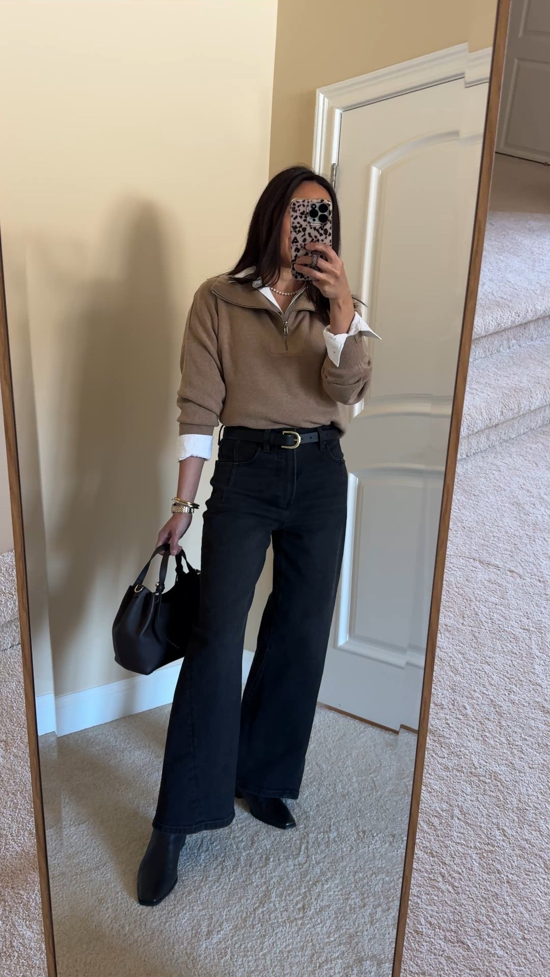 Everyday to Elevated: zip-up pullover & black jeans. 
- everyday style: favorite layering t-shirt, sneakers, crossbody bag, fun casual jewelry. 
- elevated style: white button down as a base layer, booties, belt, handbag, dressier jewelry. 
- I love the cut and comfort of these exact black jeans. I sized up for a looser fit. 


#LTKWorkwear #LTKootd #LTKOver40