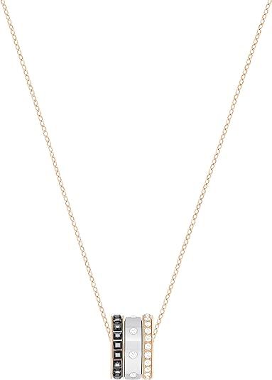 Swarovski Hint Women's Pendant Necklace with a Mixed Metal Finish and White Crystals on a Rose-Go... | Amazon (US)