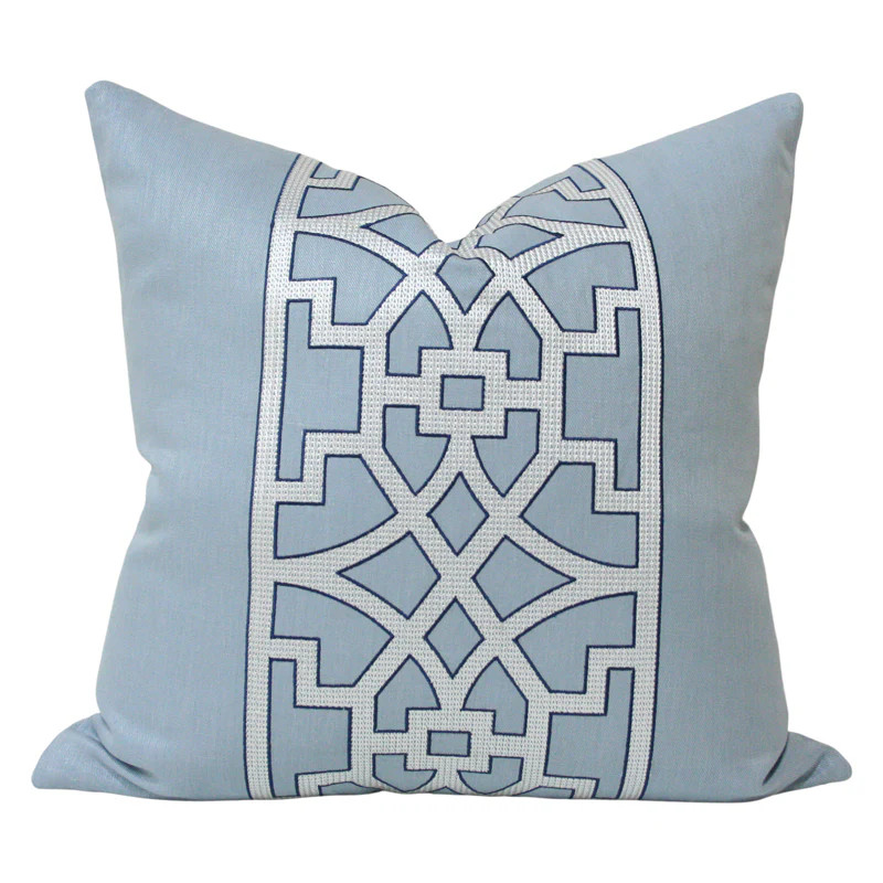 Don't Fret Sky Blue Luxury Designer Pillow | Arianna Belle