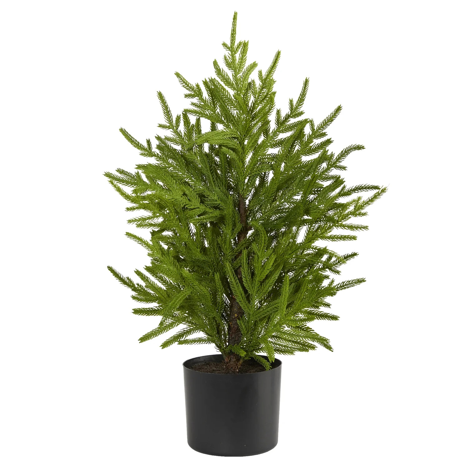 Nearly Natural 2ft. Norfolk Island Pine  Look Artificial Tree in Decorative Planter | Walmart (US)