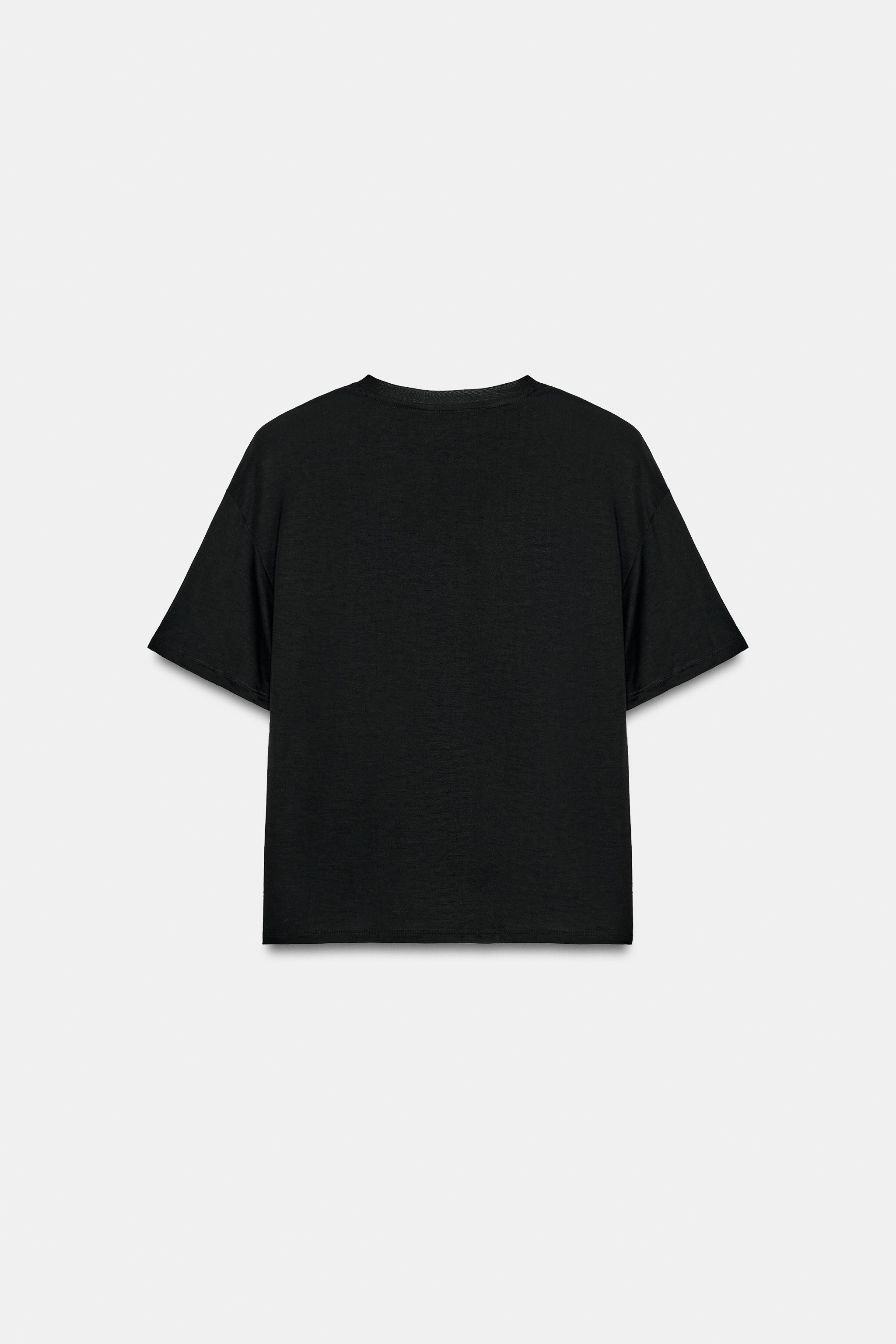FLOWING T-SHIRT WITH SHOULDER PADS | Zara UK