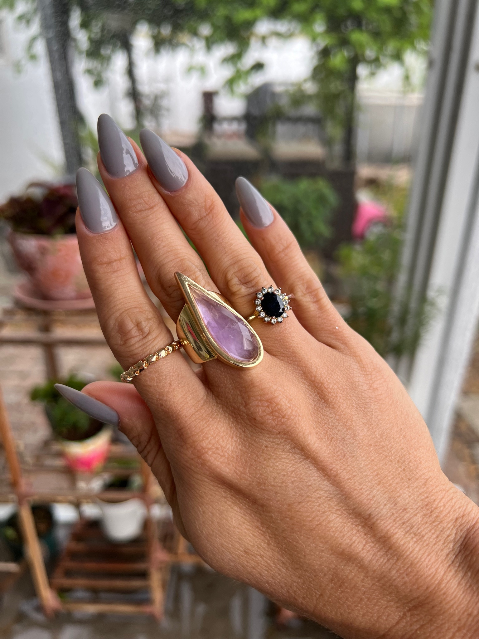 gray press on nails. I used a gel nail top coat polish and cured it with a led lamp and this is the final result. #beauty #nails

#LTKBeauty #LTKStyleTip #LTKFindsUnder50