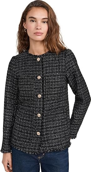 Line & Dot Women's Knox Tweed Jacket | Amazon (US)