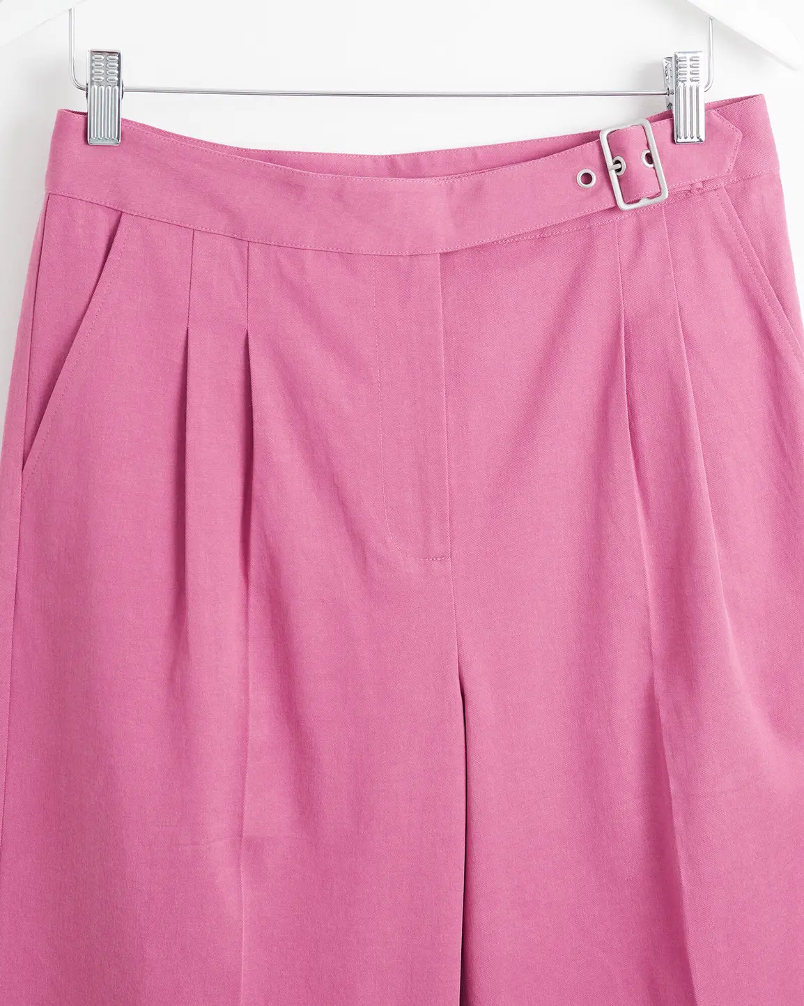 Pink Buckle Wide Leg Trousers | Oliver Bonas | Oliver Bonas (Global)