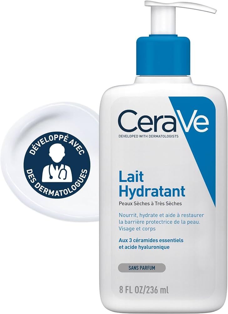 Cerave Soin Corps Lait Hydratant 236ml - Visage et Corps à l'Acide Hyaluronique pour les Peaux S... | Amazon (FR)