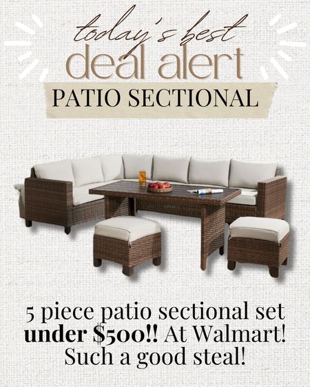 Walmart patio sectional under $500!!

#LTKSaleAlert #LTKFindsUnder50 #LTKHome