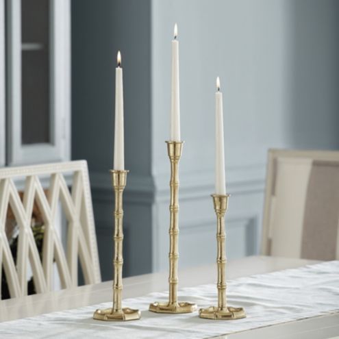 Bamboo Brass Candlestick Collection | Ballard Designs, Inc.