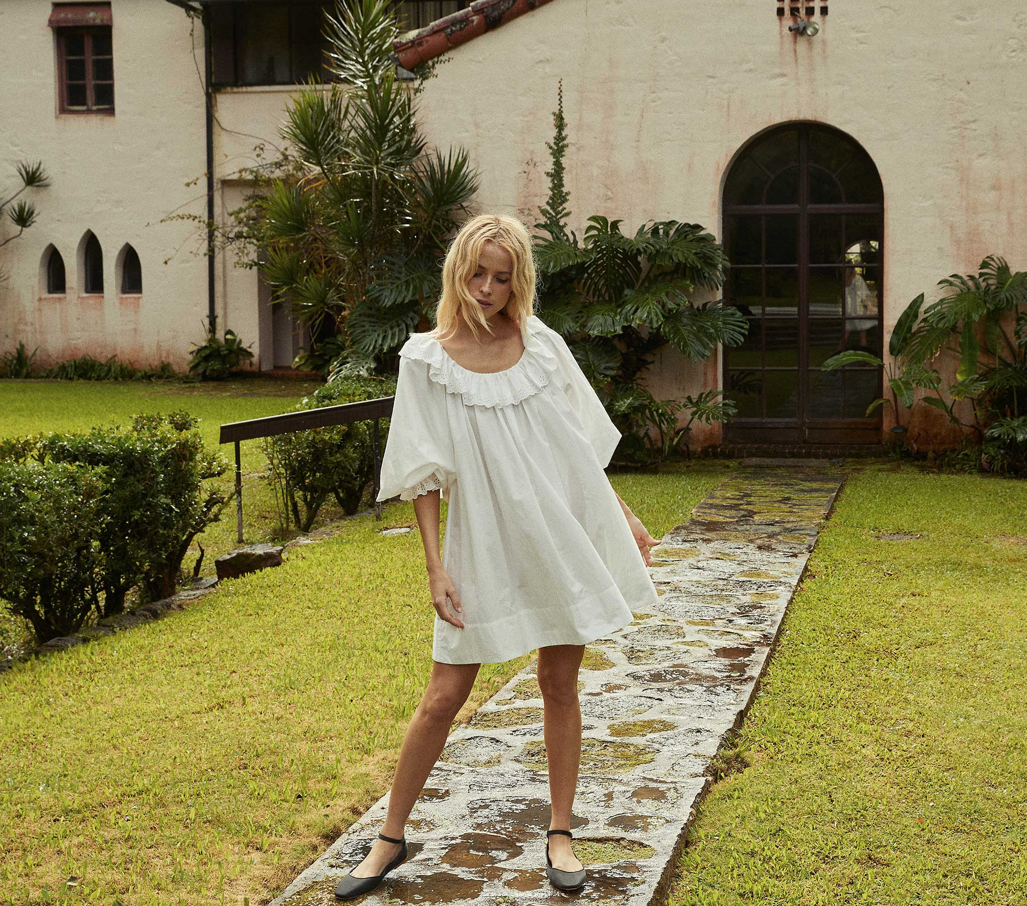 WYNNE DRESS -- POWDER | DOEN