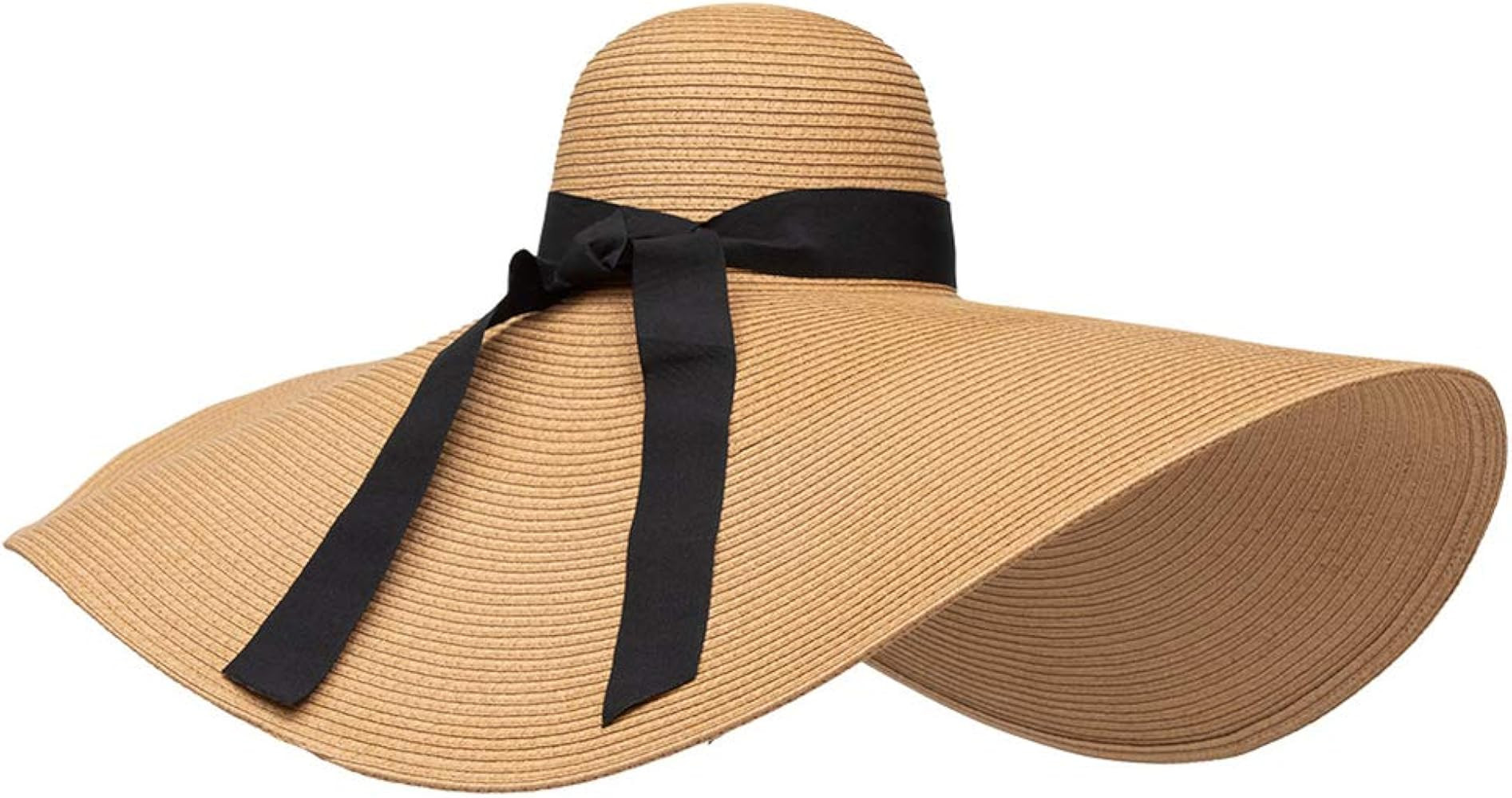 Women's Wide Brim Sun Hat - Summer Beach UV Protection Packable Reversible Bucket Hat | Amazon (US)